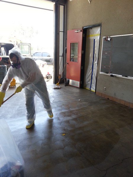 Quality Environmental Inc. performs treatment for water damage at a fire station Image 1