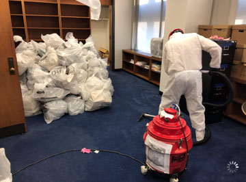 Quality Environmental Inc. provides services for water damage at a Justice Center Image 3
